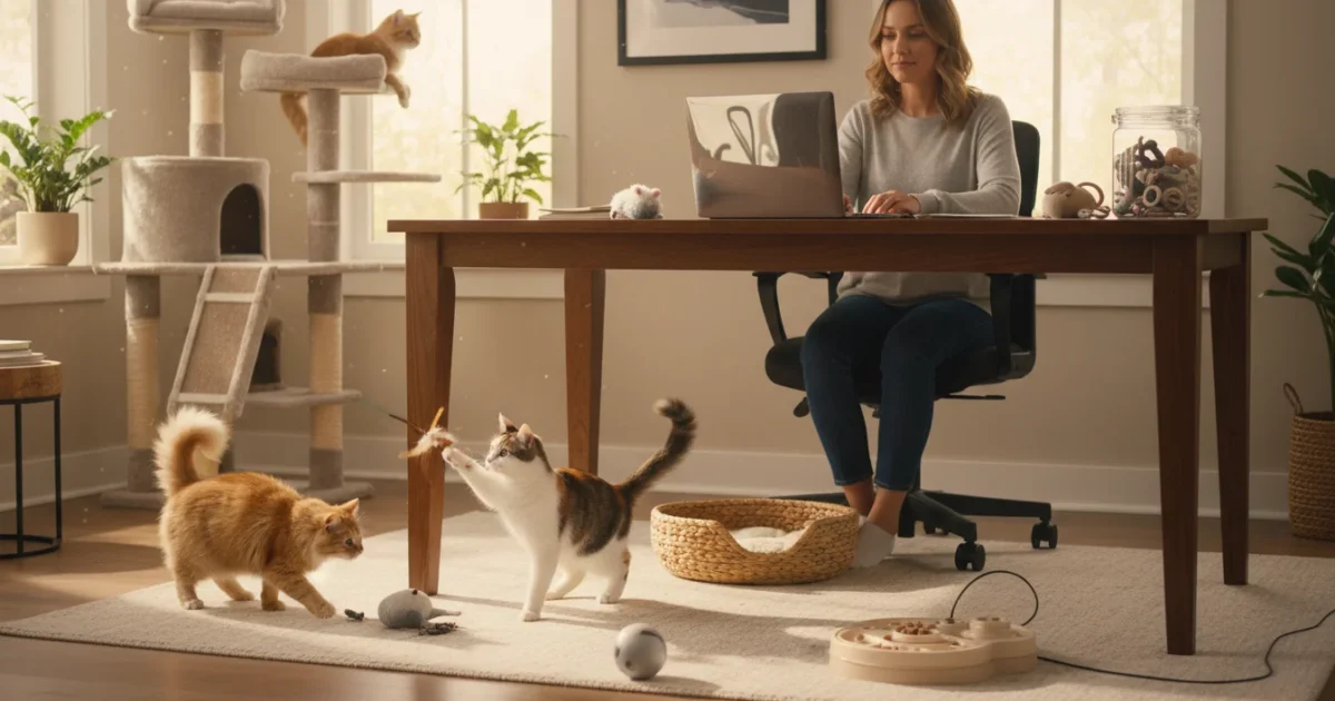 How to Keep Your Cat Entertained While You Work - comprehensive guide