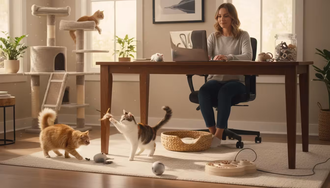 How to Keep Your Cat Entertained While You Work - comprehensive guide