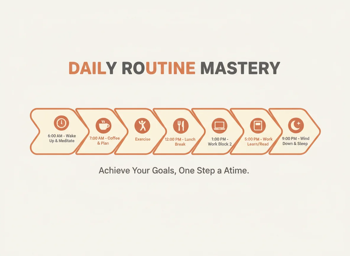 Infographic showing routine tasks schedule or checklist.