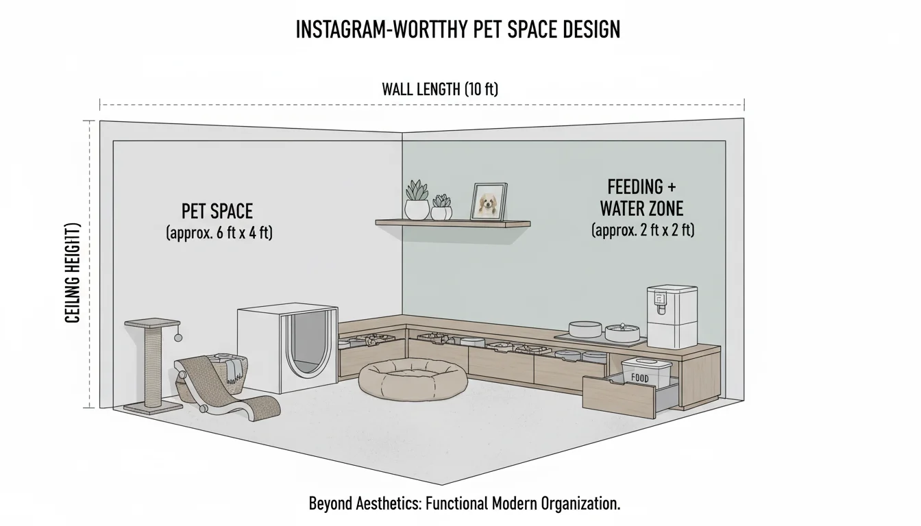 Diagram showing space, zone with clear labels.
