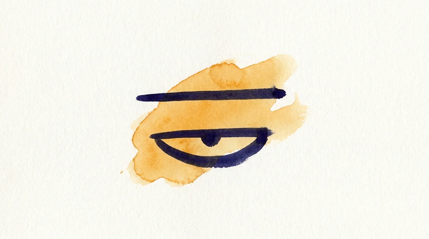 A minimalist watercolor illustration showing the 'slow blink' of a cat, a sign of feline trust.