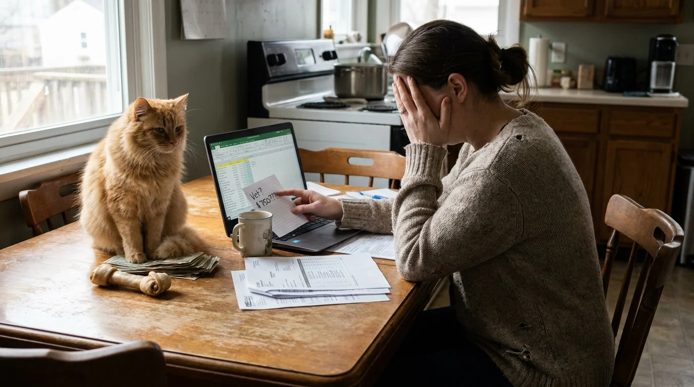 Editorial photograph illustrating: Budgeting for Unexpected Pet Expenses