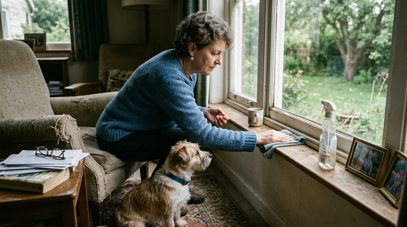 Editorial photograph illustrating: Managing Dog Allergies in Your Home Environment